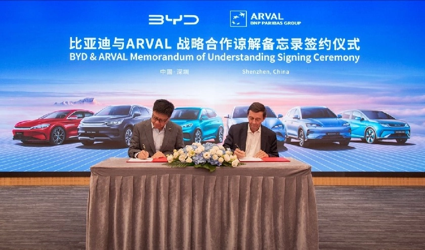 A BYD stratégiai együttműködési szándéknyilatkozatot ír alá az Arvallal